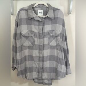 aerie Light Gray Cozy Shirt